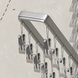 Socks Hanger Wall Mounted Foldable Windproof Zinc Alloy Clip Drying Rack for Underwear Towel 16 Clips (43.3cm/17in) In Australia - Darrahopens