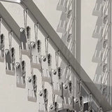 Socks Hanger Wall Mounted Foldable Windproof Zinc Alloy Clip Drying Rack for Underwear Towel 16 Clips (43.3cm/17in) In Australia - Darrahopens