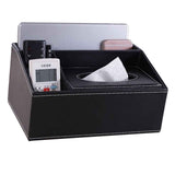 Multifunction Tissue Box Black Multiple Compartments Durable PU Leather Rectangular Tissue Box Cover for House Office In Australia - Darrahopens
