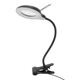 Clip On Magnifying Glass with Light Iron and PP Adjustable LED Magnifying Desk Lamp for Soldering Craft Reading