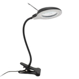 Clip On Magnifying Glass with Light Iron and PP Adjustable LED Magnifying Desk Lamp for Soldering Craft Reading