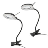 Clip On Magnifying Glass with Light Iron and PP Adjustable LED Magnifying Desk Lamp for Soldering Craft Reading