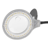 Clip On Magnifying Glass with Light Iron and PP Adjustable LED Magnifying Desk Lamp for Soldering Craft Reading