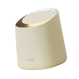 Mini Countertop Garbage Can Small Plastic Countertop Wastebasket Waste Can with Press Type Lid for Bathroom Bedroom Living Room Dressing Table Cream White In Australia - Darrahopens