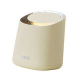 Mini Countertop Garbage Can Small Plastic Countertop Wastebasket Waste Can with Press Type Lid for Bathroom Bedroom Living Room Dressing Table Cream White In Australia - Darrahopens