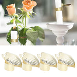 4Pcs Candle Snuffer Candle Extinguisher Metal Shell Pattern Automatic Candle Stopper for Candle Extinguishing Gold