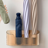 Umbrella Stand Holder Wall Mounted Space Saving Umbrella Storage Drain Rack for Home Use Amber
