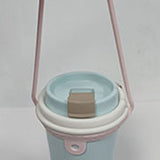Silicone Coffee Carrier Reusable Portable Beverage Drink Cup Carrier Holder for Outdoor Travel Pink