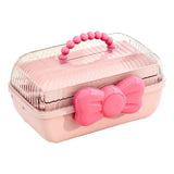 3 Tiers Desktop Storage Box Clear Cover Large Capacity Multi Grids Desk Organization Container for Kids Toys Pink In Australia - Darrahopens