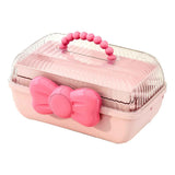 3 Tiers Desktop Storage Box Clear Cover Large Capacity Multi Grids Desk Organization Container for Kids Toys Pink In Australia - Darrahopens