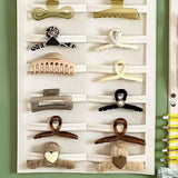 Wall Hanging Storage Bag Kids Hairpin Claw Holder Felt Display Organizer for Jewelry Hair Accessories Horizontal