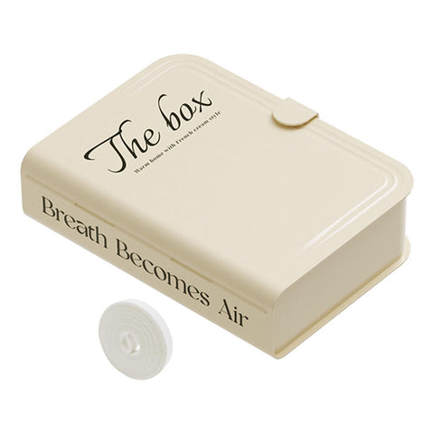Desktop Organizer Box Data Cable Storage Case Plastic Book Design Home Decoration for Line Earbud Cream In Australia - Darrahopens