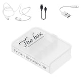 Desktop Organizer Box Data Cable Storage Case Plastic Book Design Home Decoration for Line Earbud Transparent