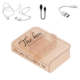 Desktop Organizer Box Data Cable Storage Case Plastic Book Design Home Decoration for Line Earbud Translucent Pink In Australia - Darrahopens