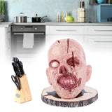 Knife Holder Head Horrr Skull Knife Storage Rack for Halloween Home Decor Kitchen Ornament In Australia - Darrahopens