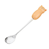 Stainless Steel Coffee Stirring Tool Creative Cartoon Cute Kids Ice Cream Dessert Stirrer Coffee Mixing Tool Dishwasher Safe Cat Spoon