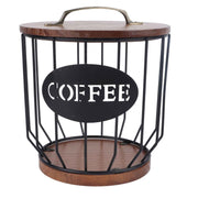 Rustic Coffee Filter Holder with Lid Coffee Filter Storage Container Coffee Pod Holder for Counter Coffee Bar Accessories Decor 0291 C Black In Australia - Darrahopens