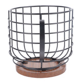 Coffee Capsule Storage Basket Cup Shape Black Iron and Pine Coffee Pod Holder for Coffee Bar Counter In Australia - Darrahopens