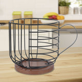Coffee Capsule Storage Basket Cup Shape Black Iron and Pine Coffee Pod Holder for Coffee Bar Counter In Australia - Darrahopens