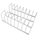2Pcs Pot Lid Organizer Kitchen Stainless Steel Drainer Commodity Shelf Tabletop Bowl Dish Storage Rack In Australia - Darrahopens