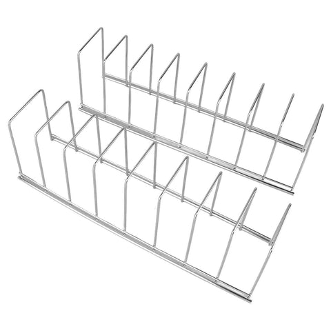 2Pcs Pot Lid Organizer Kitchen Stainless Steel Drainer Commodity Shelf Tabletop Bowl Dish Storage Rack In Australia - Darrahopens