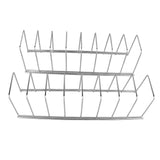 2Pcs Pot Lid Organizer Kitchen Stainless Steel Drainer Commodity Shelf Tabletop Bowl Dish Storage Rack