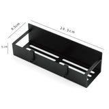 Fridge Spice Rack Magnetic with Hook Hanging Seasoning Holder Rack for Kitchen Storage Black 29.5x9.5x5cm / 11.6x3.7x2.0in