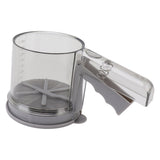 Flour Sifter Sieve PP Transparent Adjustable Fine Mesh One Hand Operation Powder Sifter Sieve for Kitchen Baking Double Layer