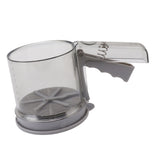 Flour Sifter Sieve PP Transparent Adjustable Fine Mesh One Hand Operation Powder Sifter Sieve for Kitchen Baking Double Layer