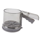 Flour Sifter Sieve PP Transparent Adjustable Fine Mesh One Hand Operation Powder Sifter Sieve for Kitchen Baking Double Layer