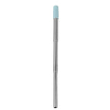Collapsible Stainless Steel Drinking Straw Reusable Metal Straw with Cleaning Brush for Travel Work Blue