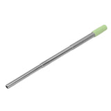 Collapsible Stainless Steel Drinking Straw Reusable Metal Straw with Cleaning Brush for Travel Work Green