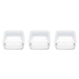 3Pcs Flip Lid Cheese Container Transparent Clear PP Food Storage Box Case for Fridge