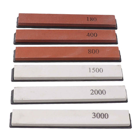 6pcs Knife Sharpener Stone Professional Built in Base Angle Guide Knife Grindstone for Knives Scissors In Australia - Darrahopens