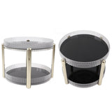 Double Layer Rotating Makeup Organizer Multifunctional Rotating Cosmetic Shelf for Home Translucent White