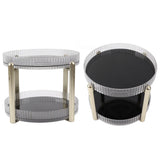Double Layer Rotating Makeup Organizer Multifunctional Rotating Cosmetic Shelf for Home Translucent White
