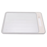 Defrosting Cutting Board Double Sided Chopping Board with Knife Sharpener for Kitchen Cooking Khaki