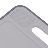 Double Sided Cutting Board Rapid Thawing and Grinding Plate with Knife Sharpener for Kitchen Grey