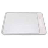 Double Sided Cutting Board Rapid Thawing and Grinding Plate with Knife Sharpener for Kitchen Khaki
