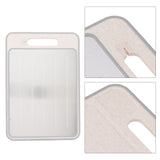 Double Sided Cutting Board Rapid Thawing and Grinding Plate with Knife Sharpener for Kitchen Khaki In Australia - Darrahopens