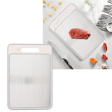Double Sided Cutting Board Rapid Thawing and Grinding Plate with Knife Sharpener for Kitchen Khaki In Australia - Darrahopens