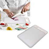 Double Sided Cutting Board Rapid Thawing and Grinding Plate with Knife Sharpener for Kitchen Khaki In Australia - Darrahopens