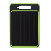 Double Sided Cutting Board Rapid Thawing and Grinding Plate with Knife Sharpener for Kitchen Black In Australia - Darrahopens
