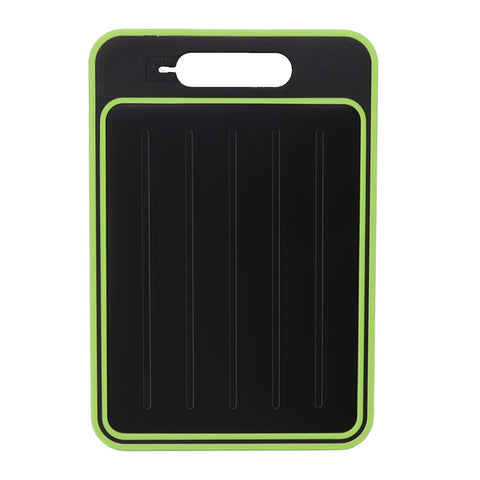 Double Sided Cutting Board Rapid Thawing and Grinding Plate with Knife Sharpener for Kitchen Black In Australia - Darrahopens
