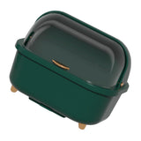 Dish Drying Box Multifunctional Space Saving Dish Drainer with Lid Cover for Kitchen Accessories Green M