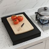 Stainless Steel Gas Stove Cover Noodle Board for Cooktop Electric Stove Range Burner Cover Expand Kitchen Workspace Black