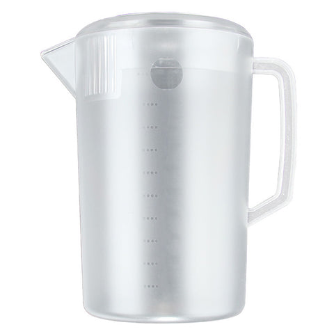 Water Pitcher PC Plastic High Temperature Resistance Frosted Kettle Mix Drinks Water Jug with Scale and Lid for Lemonade Beverage Ice Tea Transparent 3500ml