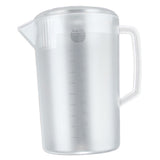 Water Pitcher PC Plastic High Temperature Resistance Frosted Kettle Mix Drinks Water Jug with Scale and Lid for Lemonade Beverage Ice Tea Transparent 5000ml
