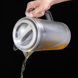 Water Pitcher PC Plastic High Temperature Resistance Frosted Kettle Mix Drinks Water Jug with Scale and Lid for Lemonade Beverage Ice Tea Transparent 5000ml