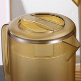 Water Pitcher PC Plastic High Temperature Resistance Frosted Kettle Mix Drinks Water Jug with Scale and Lid for Lemonade Beverage Ice Tea Dark Brown 3500ml